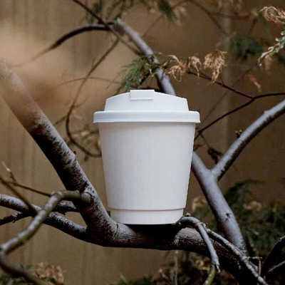 中空双层一次性热饮350ml纸杯