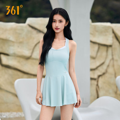 361泳衣女连体裙式2026新款爆款小个子泡温泉成人游泳馆专用泳装