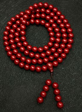 东海原朱沙手链含量紫金帝王项链男女款本命年转运珠手串