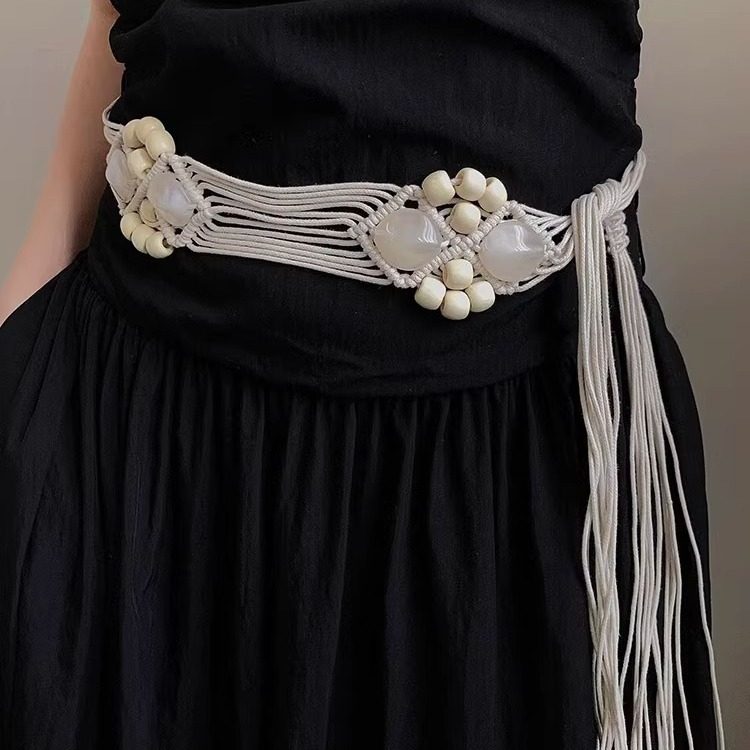 文艺新款民族风编织腰链女收腰显瘦配饰韩版百搭高级感配裙子腰带,女装/女士精品,裙子,淘宝优惠券,粉丝福利购,淘宝优惠卷