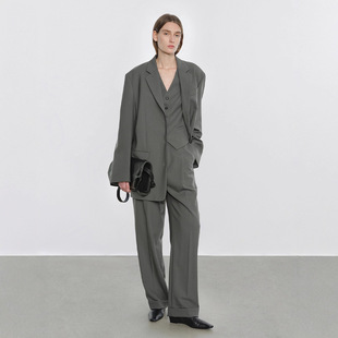 经典 翻边神裤 吸烟装 马甲 倒T西装 TH～ROW王炸意大利M家精纺羊毛