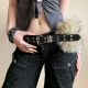 黑色朋克风y3k时髦腰带女新款 百搭皮带潮 街头未来高级感配牛仔裤