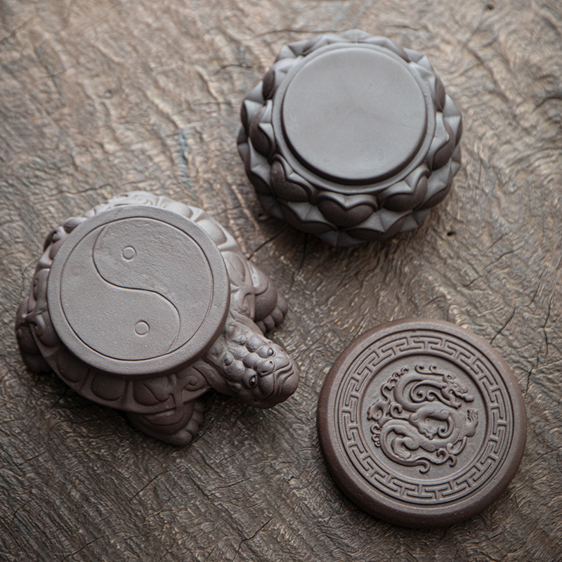 宇轩紫砂好运莲升壶承茶杯垫盖