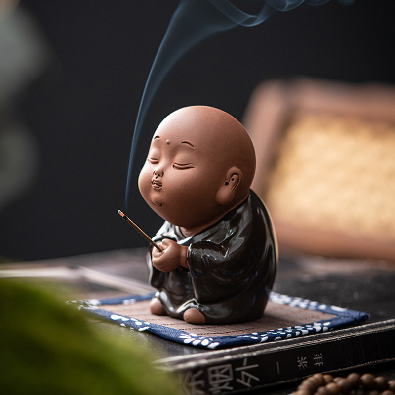 宇轩 创意紫砂茶宠小和尚香道摆件家用线香插茶玩茶艺茶盘配件使用感如何?