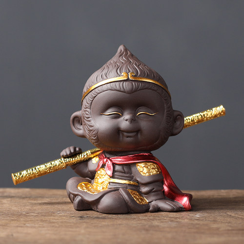宇轩齐天大圣孙悟空车载紫砂茶宠