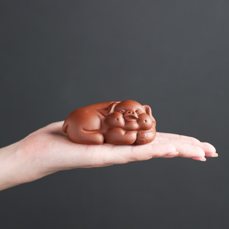 宇轩 紫砂茶宠摆件有福猪手工可养茶玩茶艺小猪招财茶盘茶虫茶配,餐饮具,茶宠摆件,淘宝优惠券,粉丝福利购,淘宝优惠卷