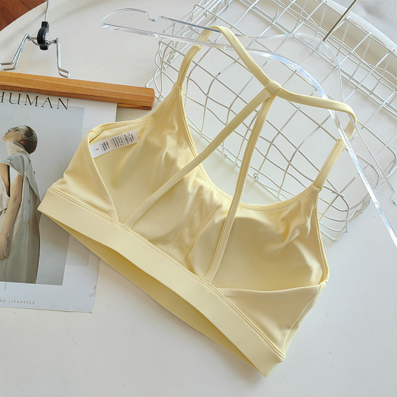 NULS裸感挂脖瑜伽文胸女三角美背