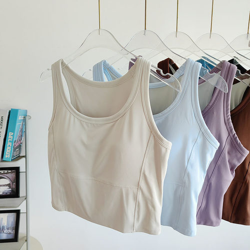 Nuls固定杯健身瑜伽背心带胸垫