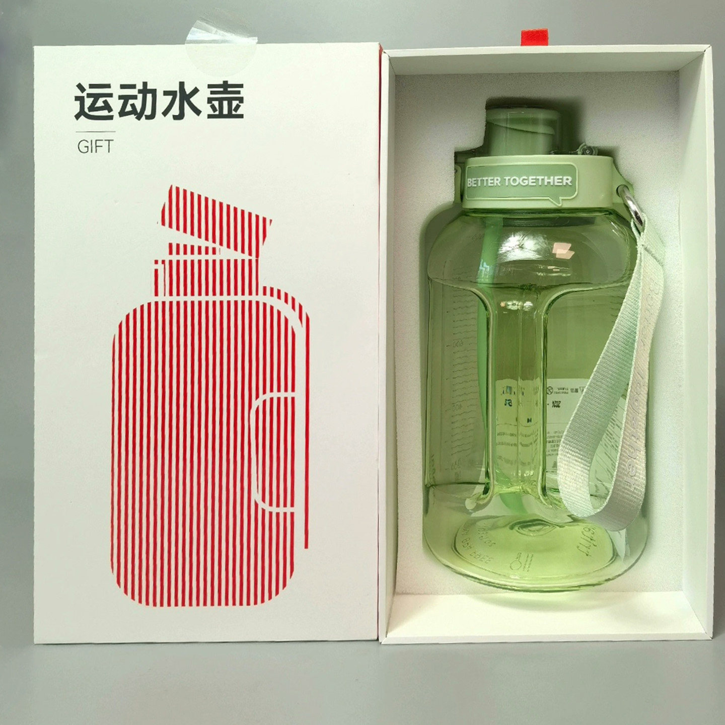 新款大容量1L运动双饮水壶