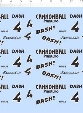 75562 达修dash  CANNONBALL 四驱车水贴定制打印现货