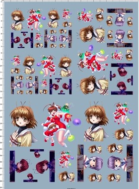 90224 CLANNAD 痛车去底水贴 A4纸