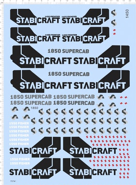 75741 supercab 整版水贴 STABICRAFT 比例模型定制打印2310