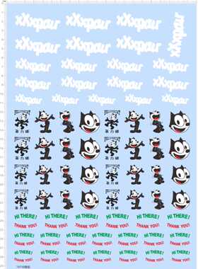 74758整版水贴 菲力猫 xxxpau 动漫模型七月