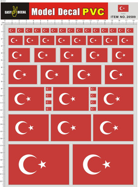 20589-1P60 土耳其 Turkey PVC遥控车壳不干胶贴纸