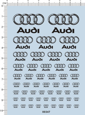 00347-A1203  奥迪Audi 模型车水贴