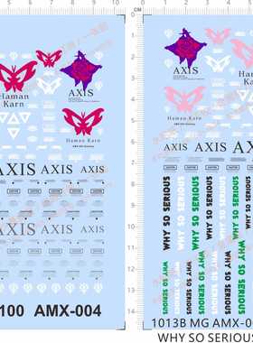 1013 MG AMX-004 QUBELEY卡碧尼WHY SO SERIOUS 小丑JOKER gd水贴