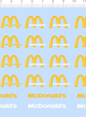 76549整版水贴麦当劳模型手办定制打印2312