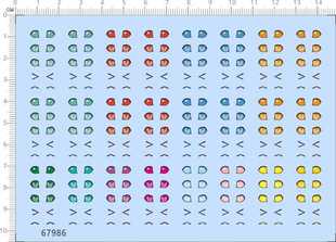 67986整版胶Daibadi机械新人类POLYNIAN眼睛水贴纸剪纸水转印定做