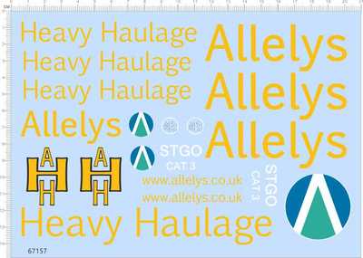 67157整版胶1/18吊臂Allelys Heavy Haylage吊车模型起重机剪水贴