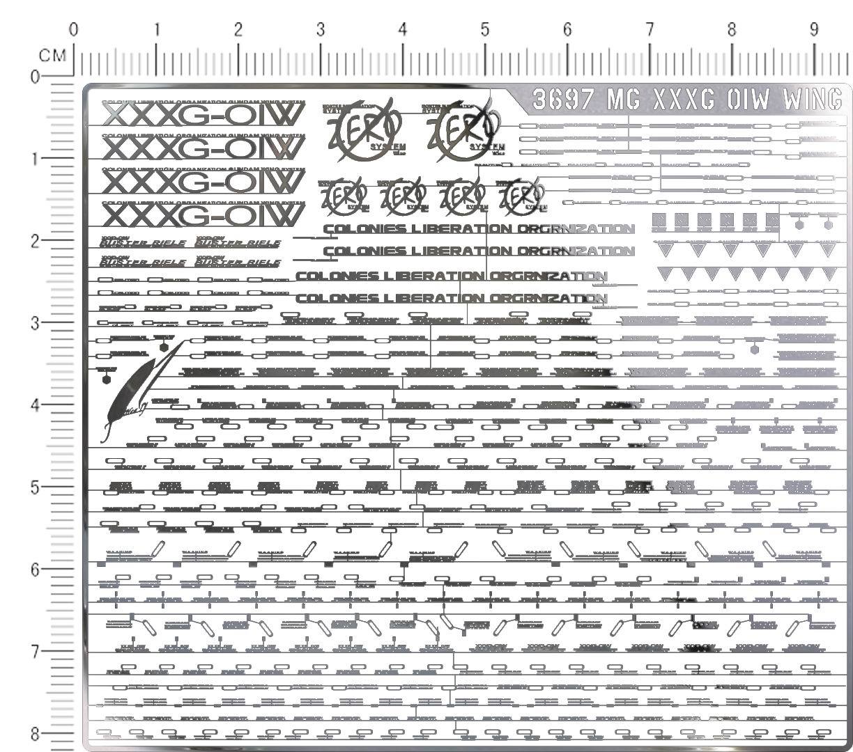 3697 [K5] MG XXXG-01W Wing Gundam 飞翼 金属贴1