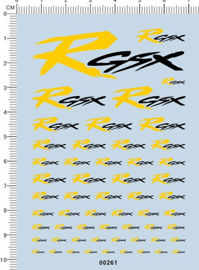 00261-11309  -铃木-SUZUKI R GSX 模型车水贴
