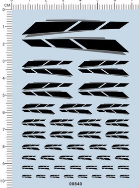 00840-A5919 -摩托车两侧贴花 模型车水贴纸