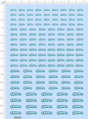 80068整版胶无比例英文名个性签名铭牌标签OREO盲盒娃娃水贴纸A6