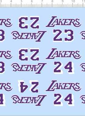 67242整版胶无比例LAKERS球衣23号24号手机壳贴剪纸模型水贴湖人