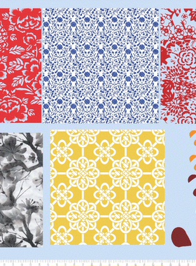 75804 青花瓷 布纹 手办眼睛 兔子 水贴定制打印2310