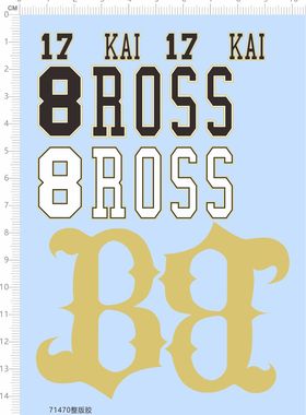 71470整版胶 8 ROSS KAI 模型水贴