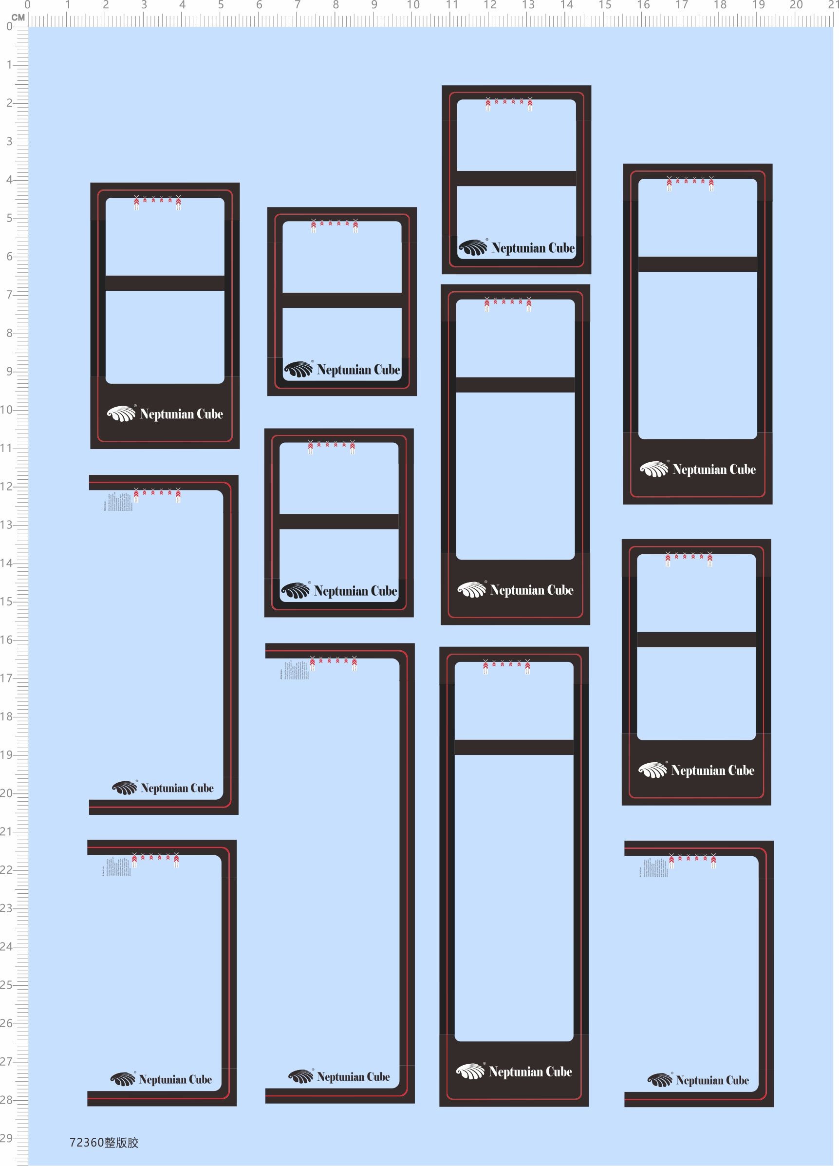 72360 neptunian clube 整版胶 模型视窗 水贴纸 模型水贴