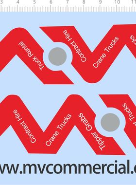 76663整版CRANE TRUCKS CONTRACT HIRE MVCOMMERCIAL模型水贴2312