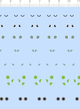 77412整版胶 蔬菜家族 眼睛 手办模型定制打印2402水贴纸