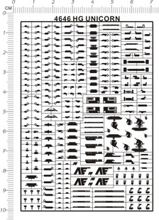4646-@305 HG Unicorn Gundam 独角兽gd金属贴