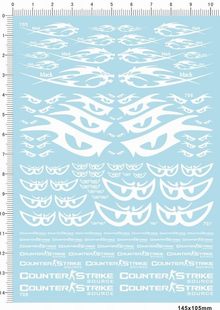 705-A3612 MARK 纹身 眼 Counter Strike 模型水贴纸