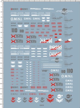 5905-6304/05 PG GAT-X105 STRIKE GUNDAM 强袭gd水贴111