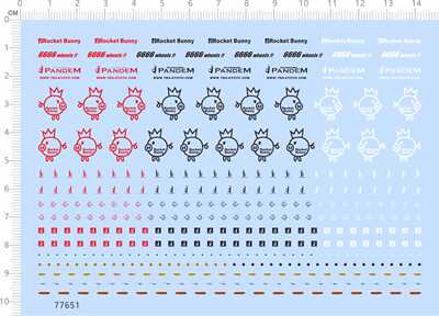 77651整版模型水贴 ysjj rocket bunny pandem 6666 whllis 2402