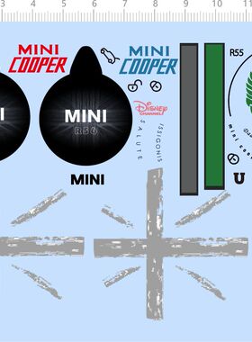 75680整版水贴 MINI COOPER 贝儿 车钥匙 扣水贴定制打印2310