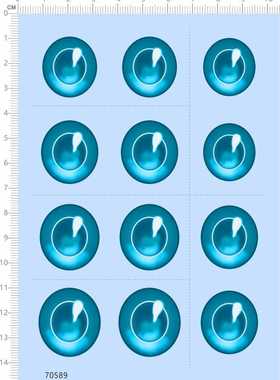 70589整版胶机器狗狗蓝绿色眼睛水贴纸水转印模型定做订做定制 A6