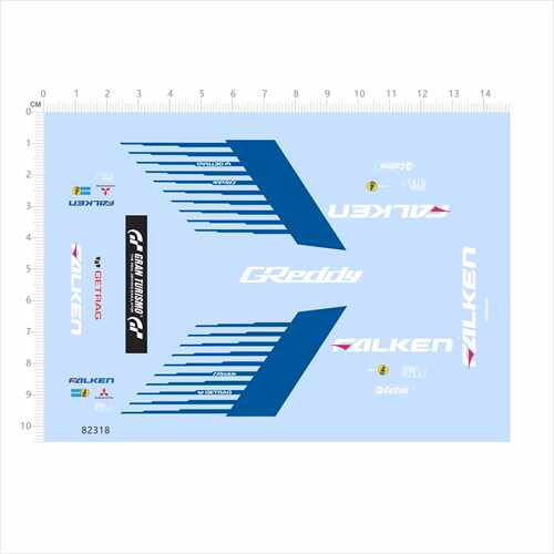 82318模型车水贴GREDDY三菱GETRAG FALKEN可撕膜适用于独立位2405