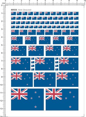 60533新西兰国旗New Zealand纸模模型水贴纸水转印定做订做定制