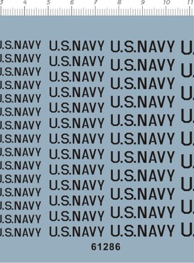 61286 -A5708 整版胶 U.S.NAVY US 美国海军 水贴纸 现货