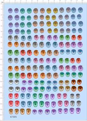 67305整版胶volks mdd树脂眼睛比例模型人偶眼睛水贴纸娃娃定做