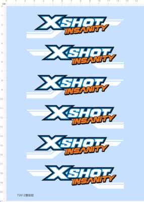 72612整版胶 XSHOT INSANITY 模型水贴
