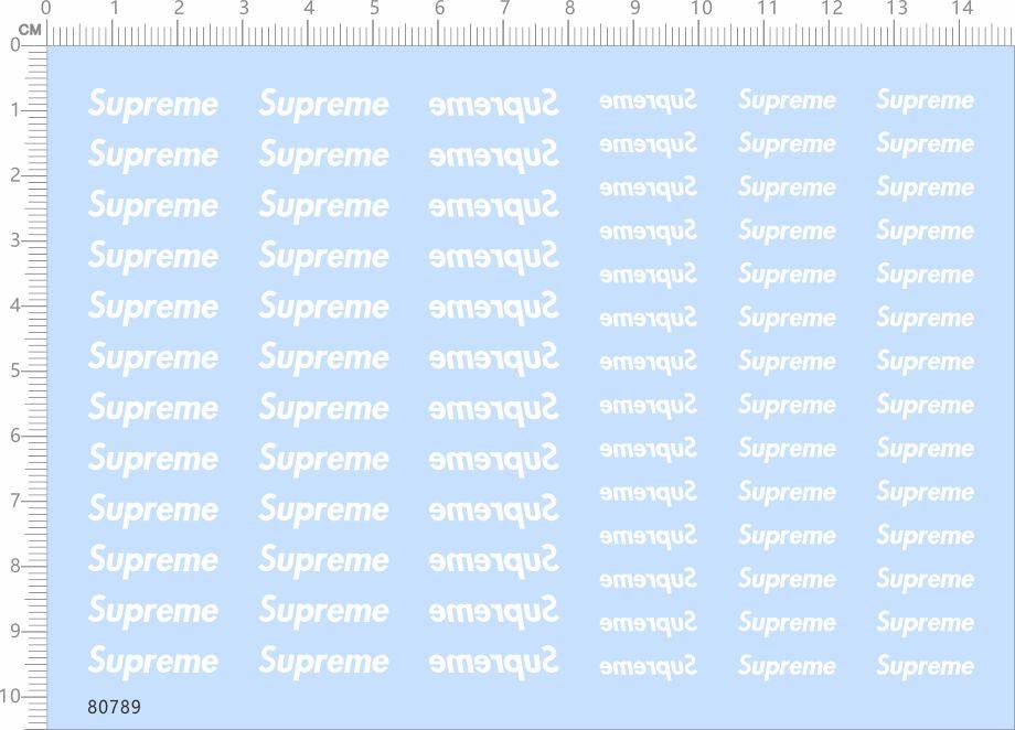 80789整版胶！无比例 SUPERM 潮牌 水贴