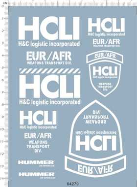 64279-A4605 h&C logistic weapons HCLI hummer 自行车水贴1