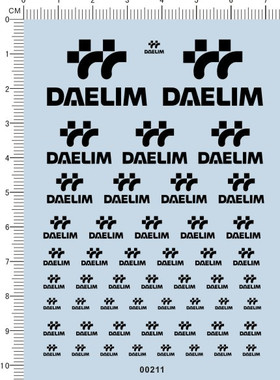 00211 DAELIM 模型车水贴纸