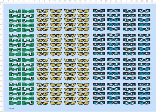 77124整版水贴 眼睛 敢达高达模型SD BB定制打印2401