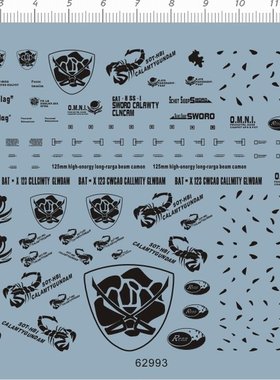 62993-15111 HG Calamity Sword灾厄灾难红色限定重剑装gd水贴纸1