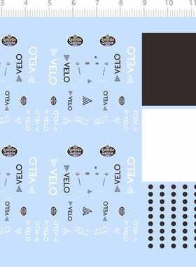 77877 VELO Estrella Galicia 爱斯特拉啤酒黑白色块模型水贴现货